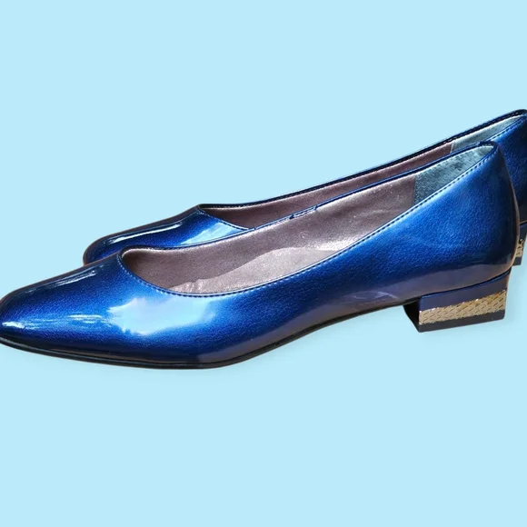 J Renee Elegant Navy Blue Women's Loafers - Picture 3 of 7